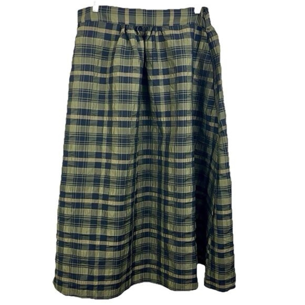 🌲 Wray (No Longer in Business!) Plaid Martini Olive Pocketed Maxi Skirt 🧳